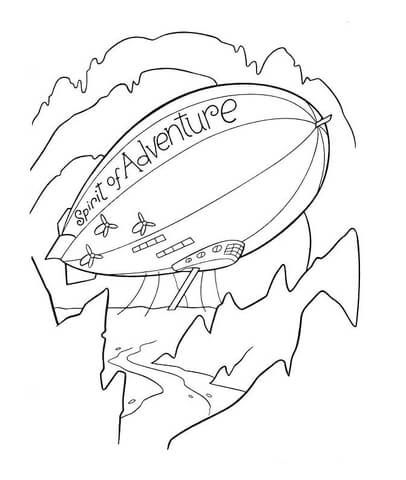 Flying Spirit Of Adventure  Coloring Page